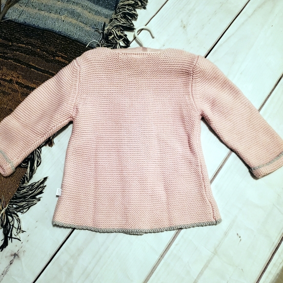 Elegant Baby Pink Grey Chunky Sweater 18mo NWOT - Picture 8 of 9